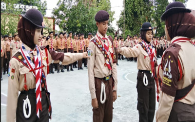 Menyala di Awal Tahun Ajaran: UPT SMPN 1 Bangilan Resmikan Latihan Rutin Pramuka dan Pembentukan Regu Baru